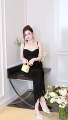 Đầm Lưới Xoắn Eo Kèm Hoa