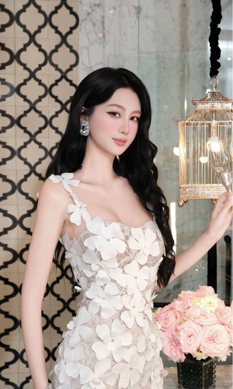 Đầm Ren Kết Hoa From A