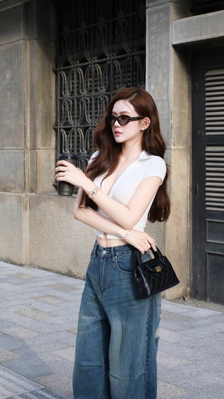 Quần Jean Suông Ly Gối