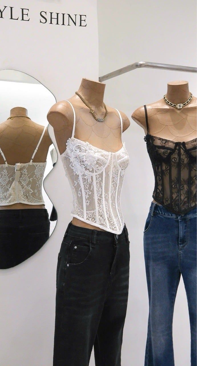 Áo 2S Ren Hoa Tà Nhọn