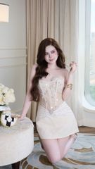 Đầm Cup Kết Châu Kèm Charm
