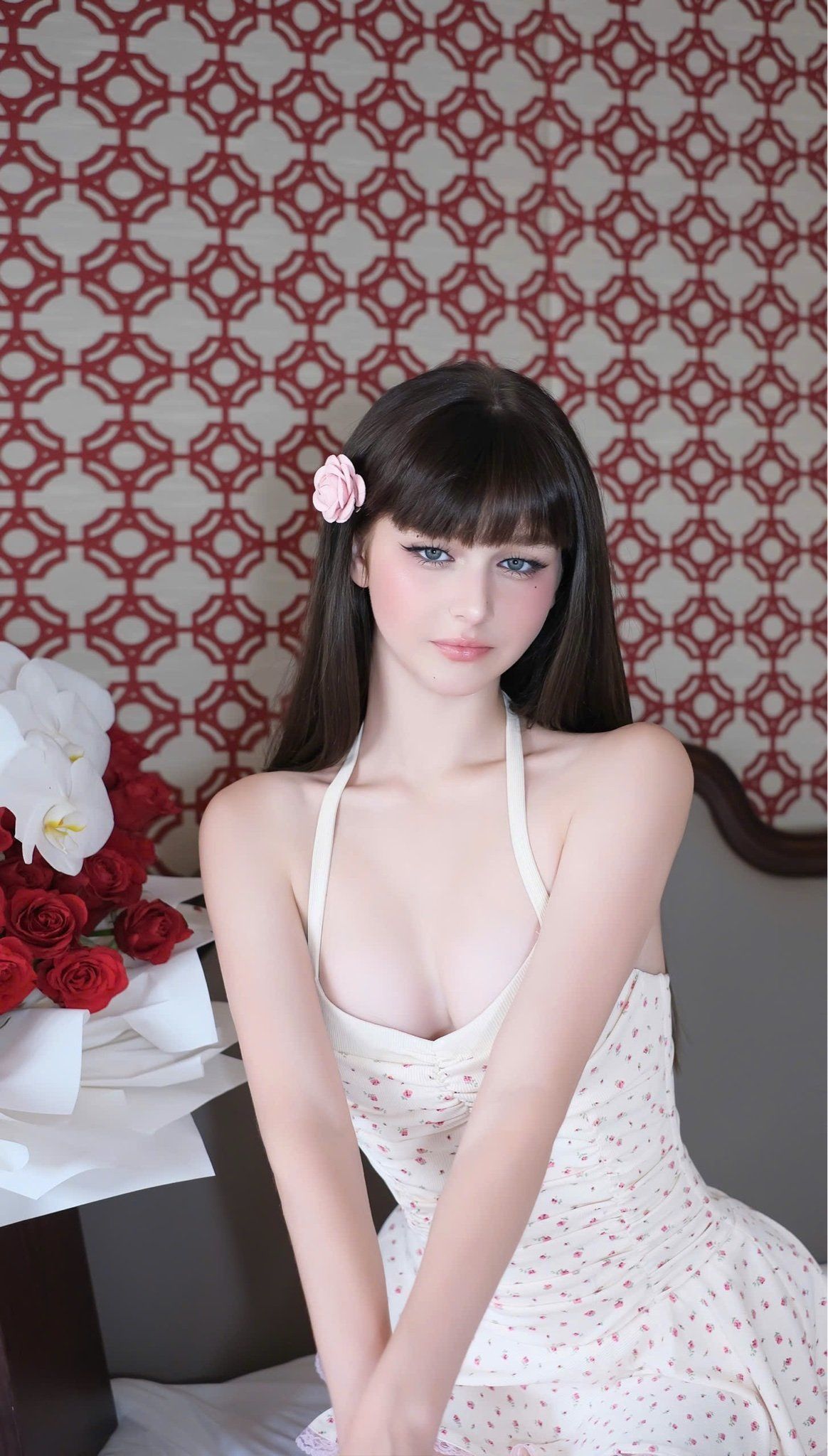 Đầm Yếm Hoa Nhí Viền Ren