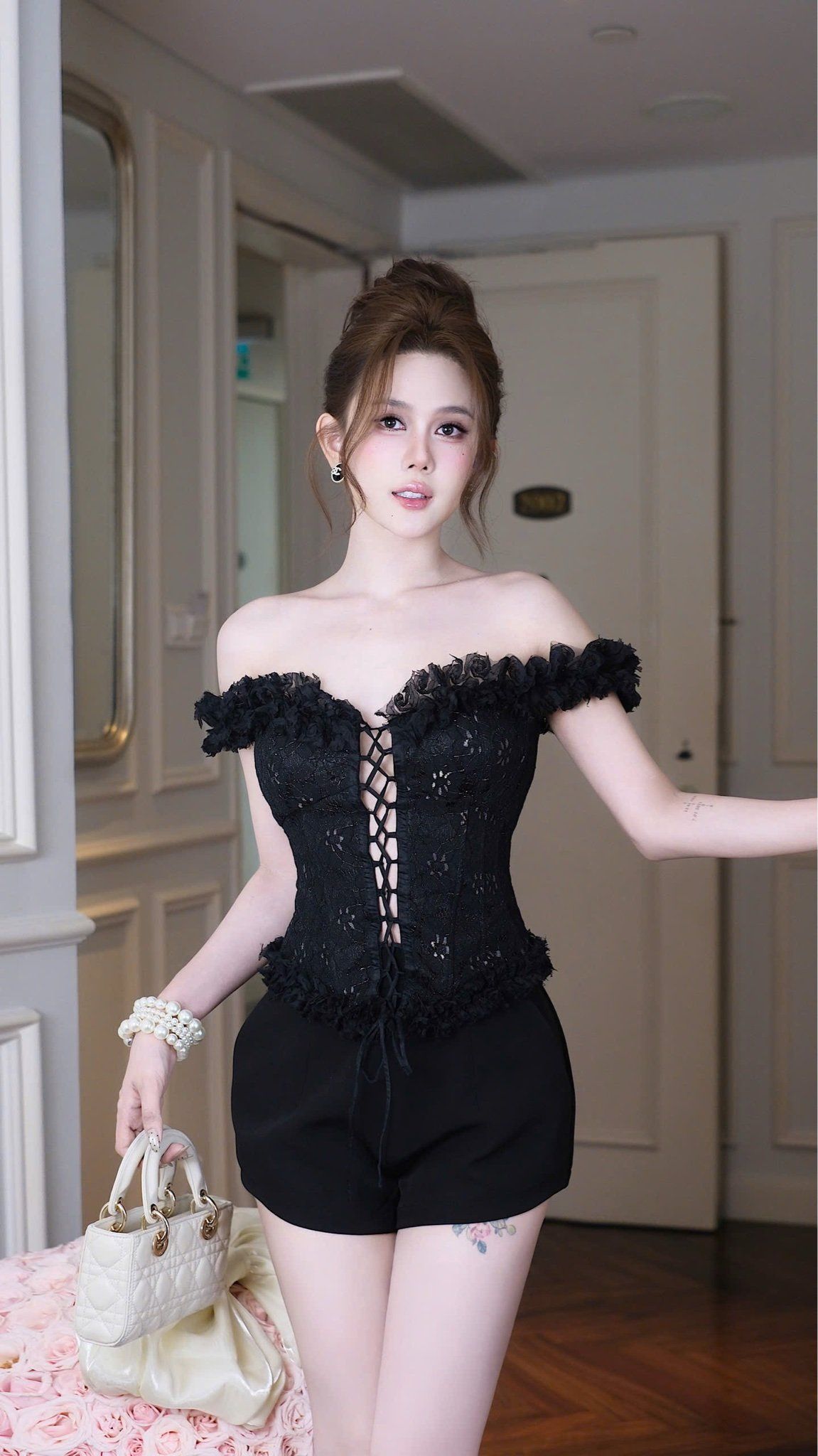 Áo Ren Đan Dây Bẹt Vai