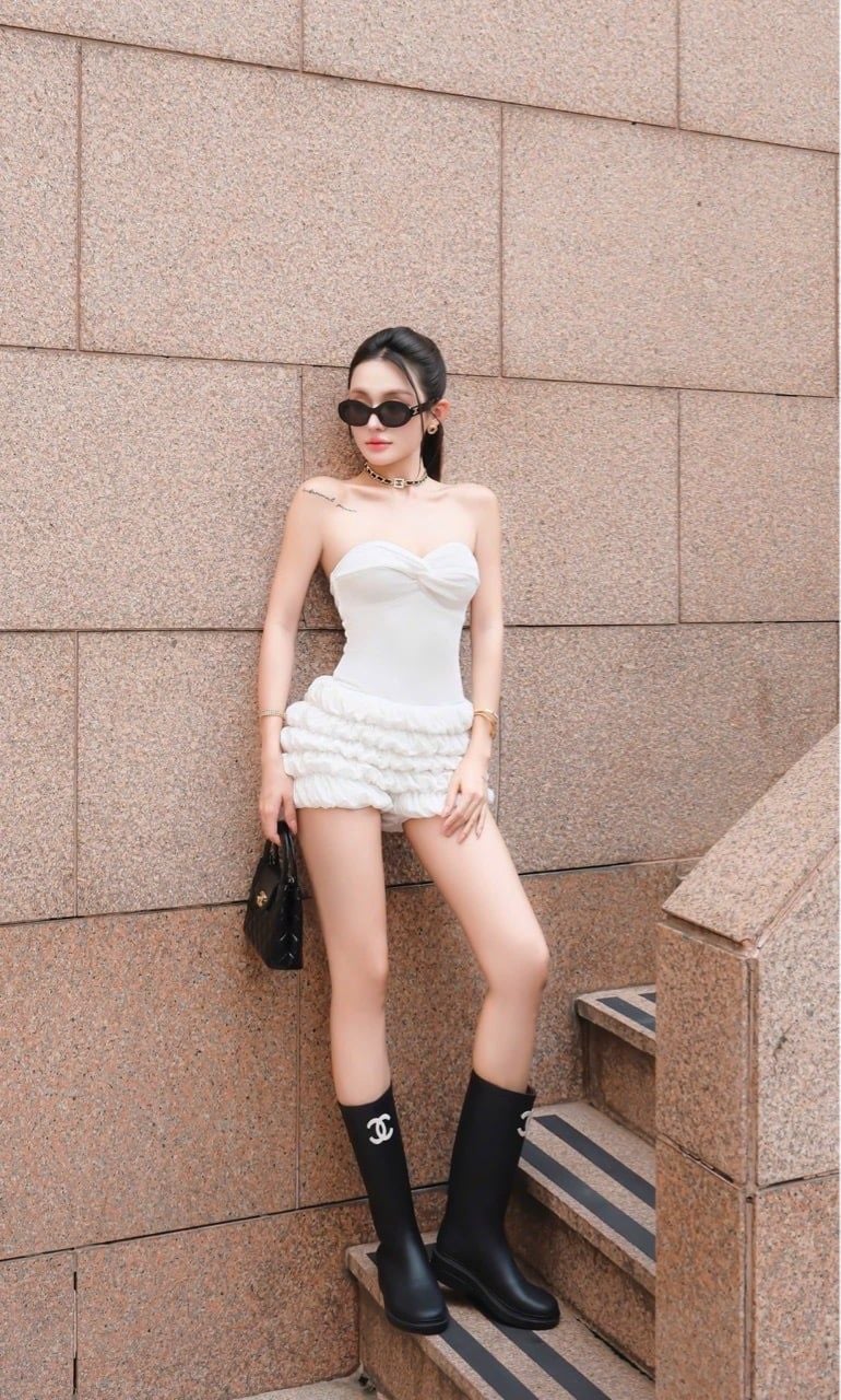 Set Bodysuit Quần Nhúng Bèo
