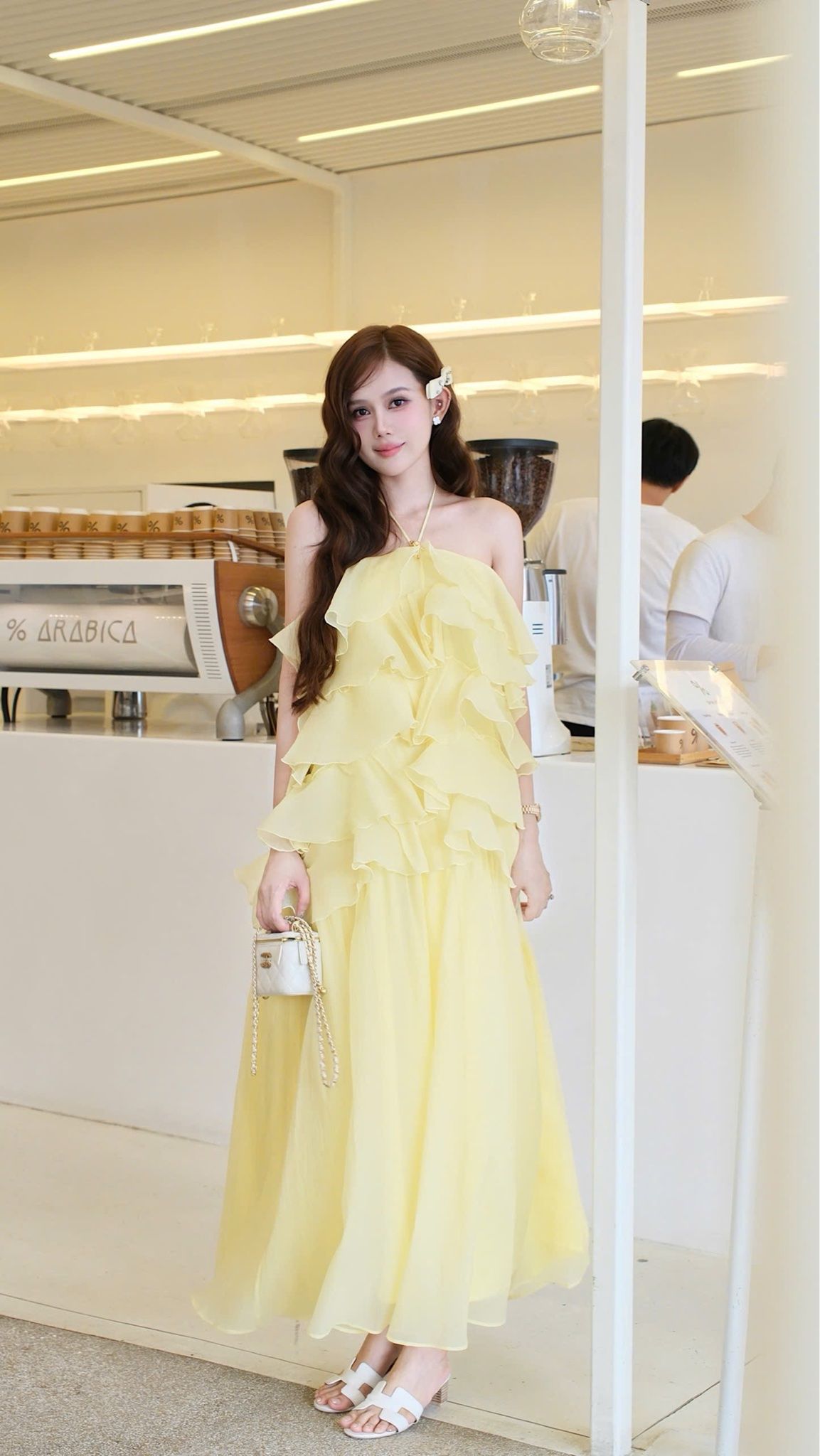 Đầm Yếm Voan Tầng Kèm Charm