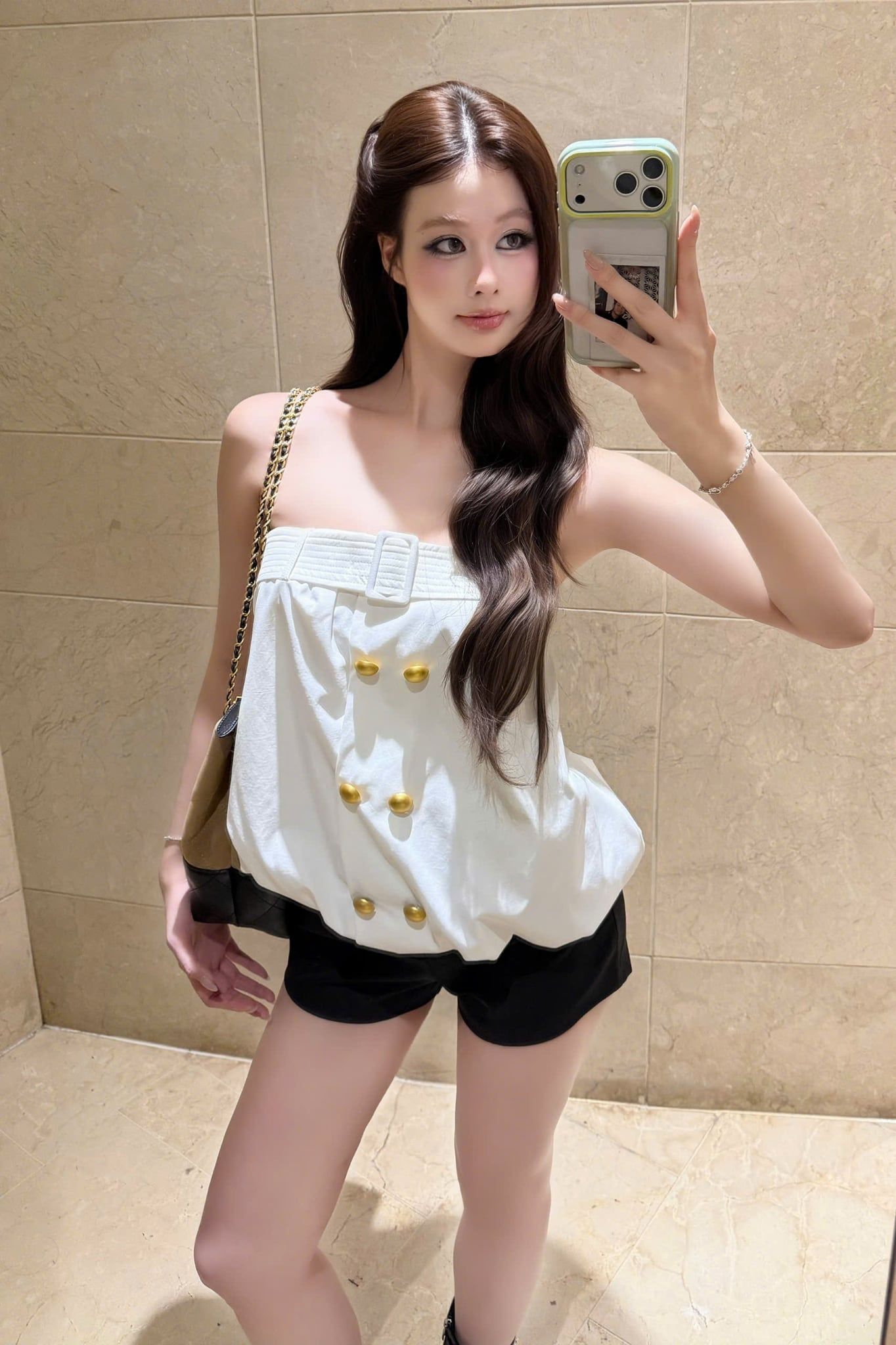 Áo Ống Bí Nút Kèm Belt