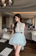 Đầm Yếm Voan Kèm Belt
