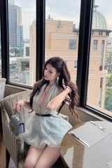 Đầm Yếm Voan Kèm Belt