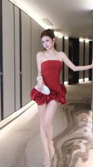 Đầm Cup Kết Hoa Tà Xéo