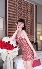 Đầm Yếm Nhúng Nền Hoa