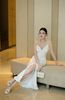 Đầm Lụa Nơ Nổi Nút Bọc