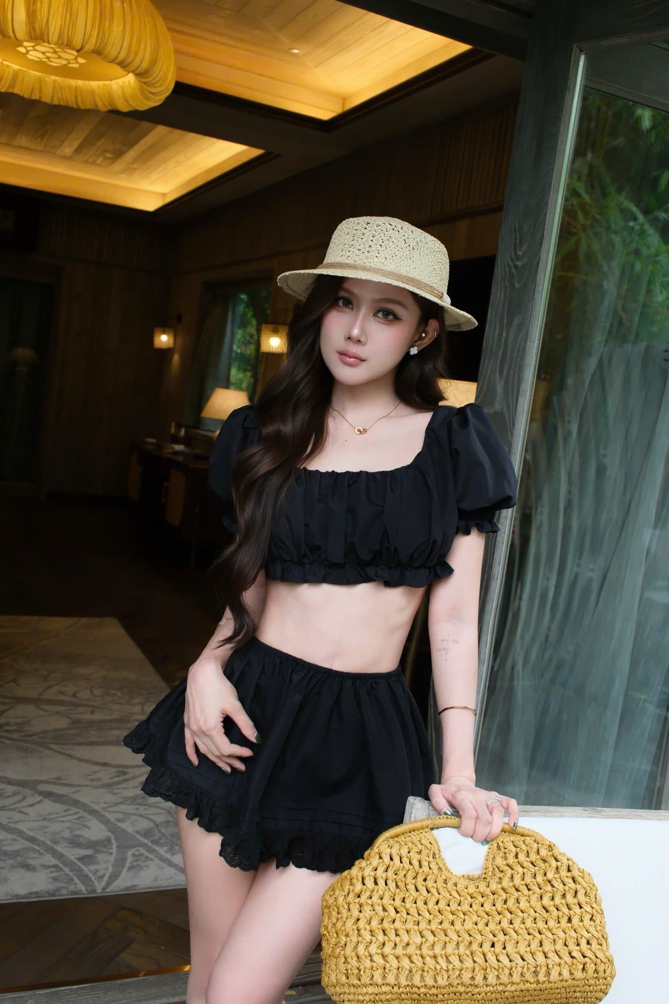 Set Babydoll Tay Phồng