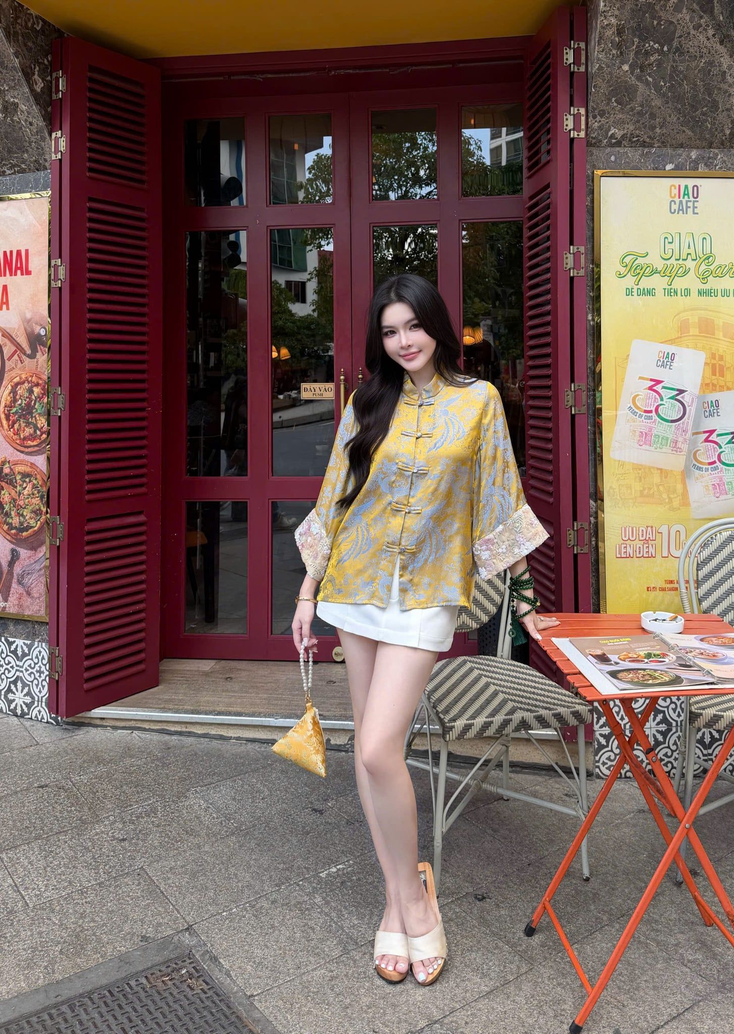 Áo Lụa Hạc Hoa