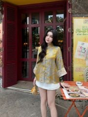 Áo Lụa Hạc Hoa