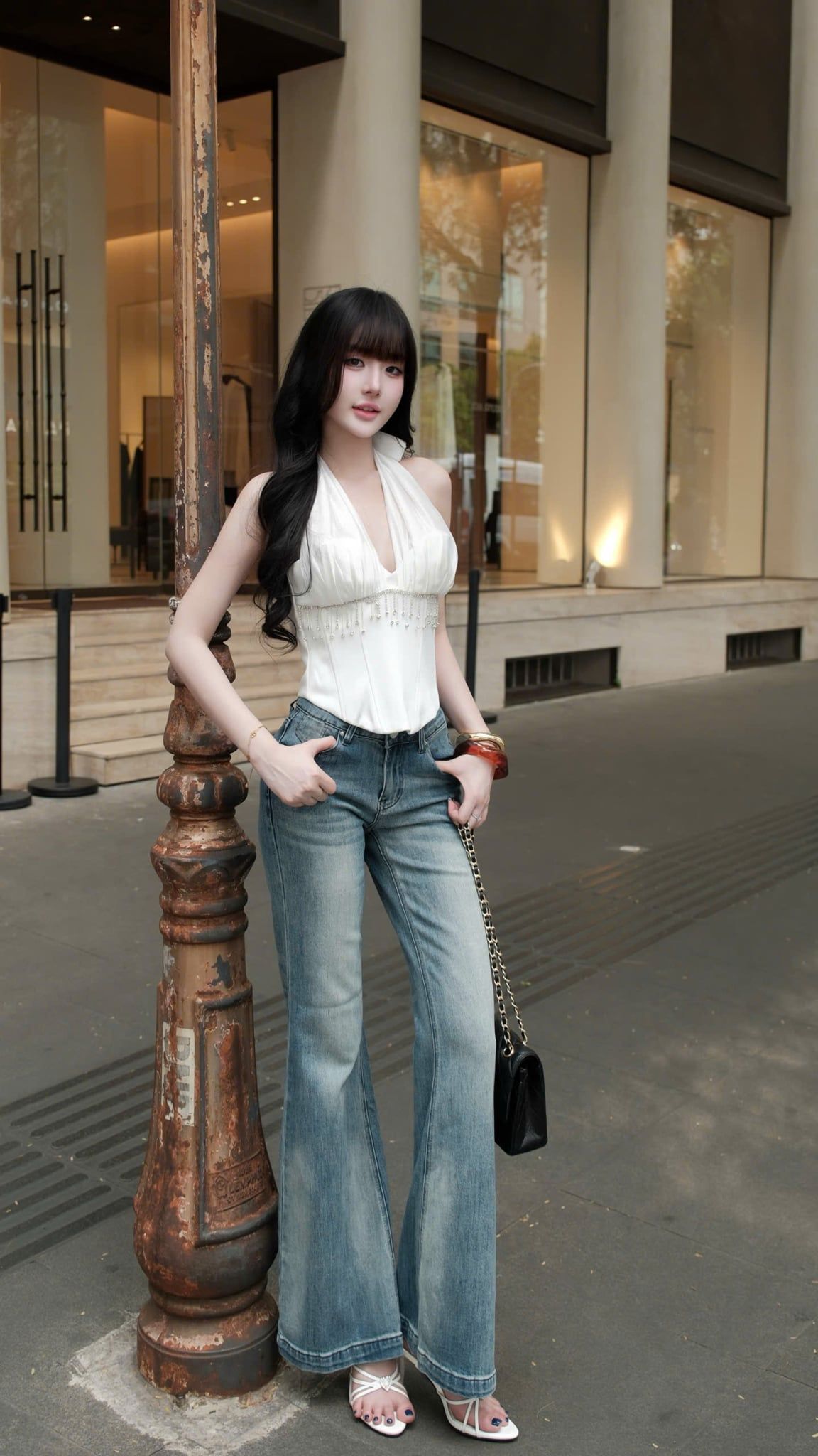 Quần Jean Ống Loe Basic