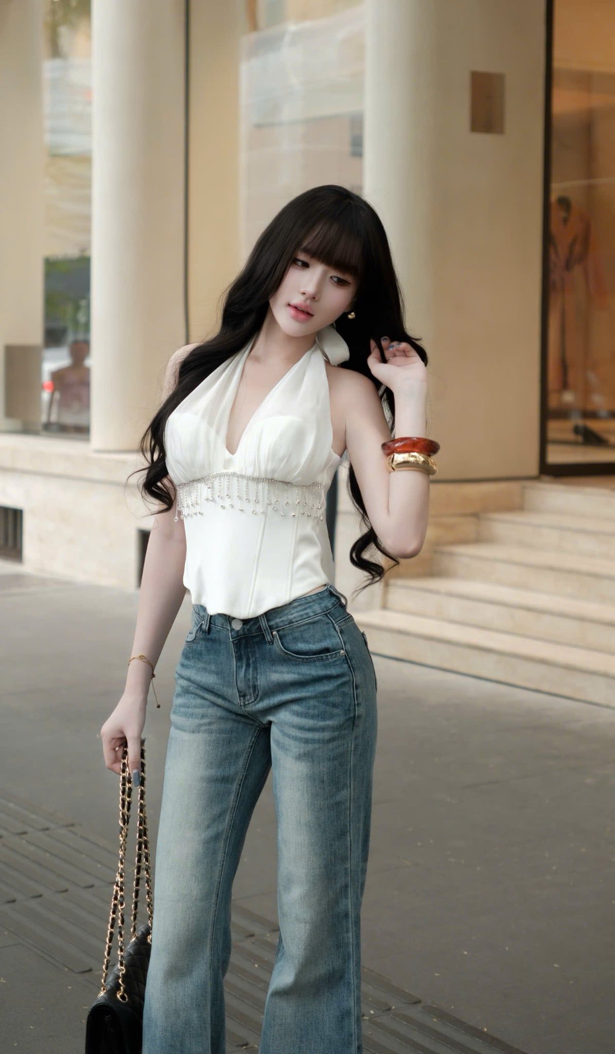 Quần Jean Ống Loe Basic