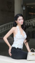 Áo Yếm Lưới Kết Hoa