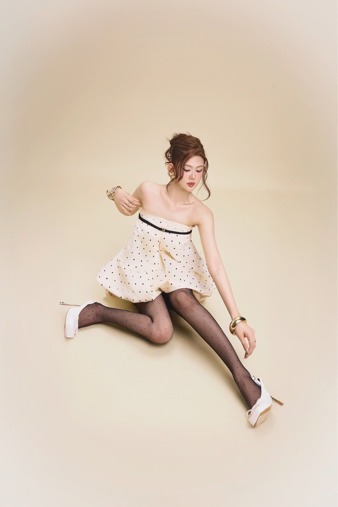 Đầm Babydoll Chấm Bi