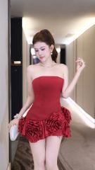 Đầm Cup Kết Hoa Tà Xéo