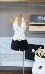 Áo Yếm Lưới Kết Hoa