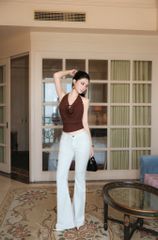 Áo Yếm Cổ Đổ Nút Bạc