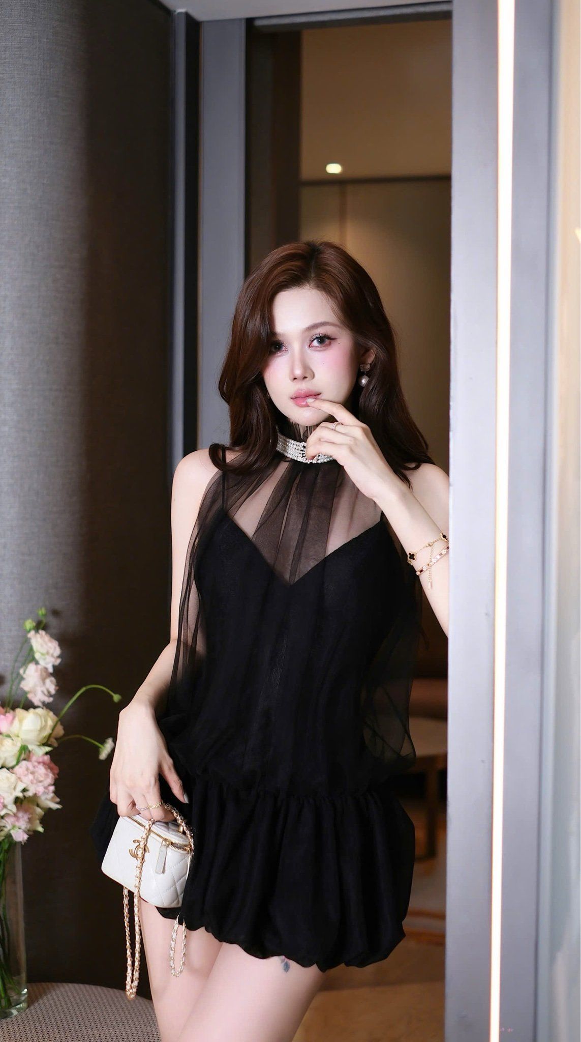 Đầm Lưới SN Phối Ren