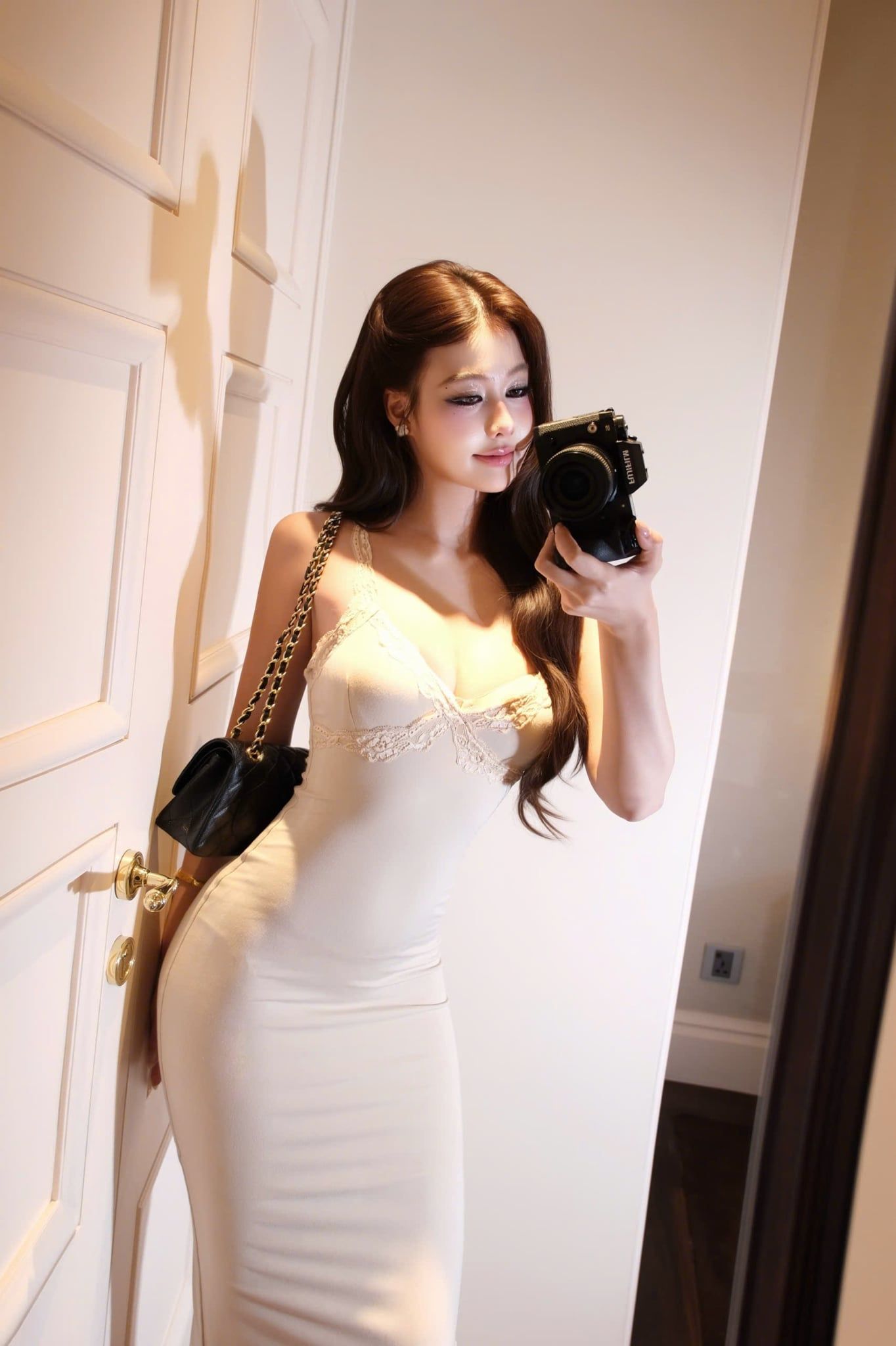 Body Viền Ren Xẻ Sau