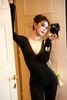 Áo Bodysuit Cổ Tim Viền Ren