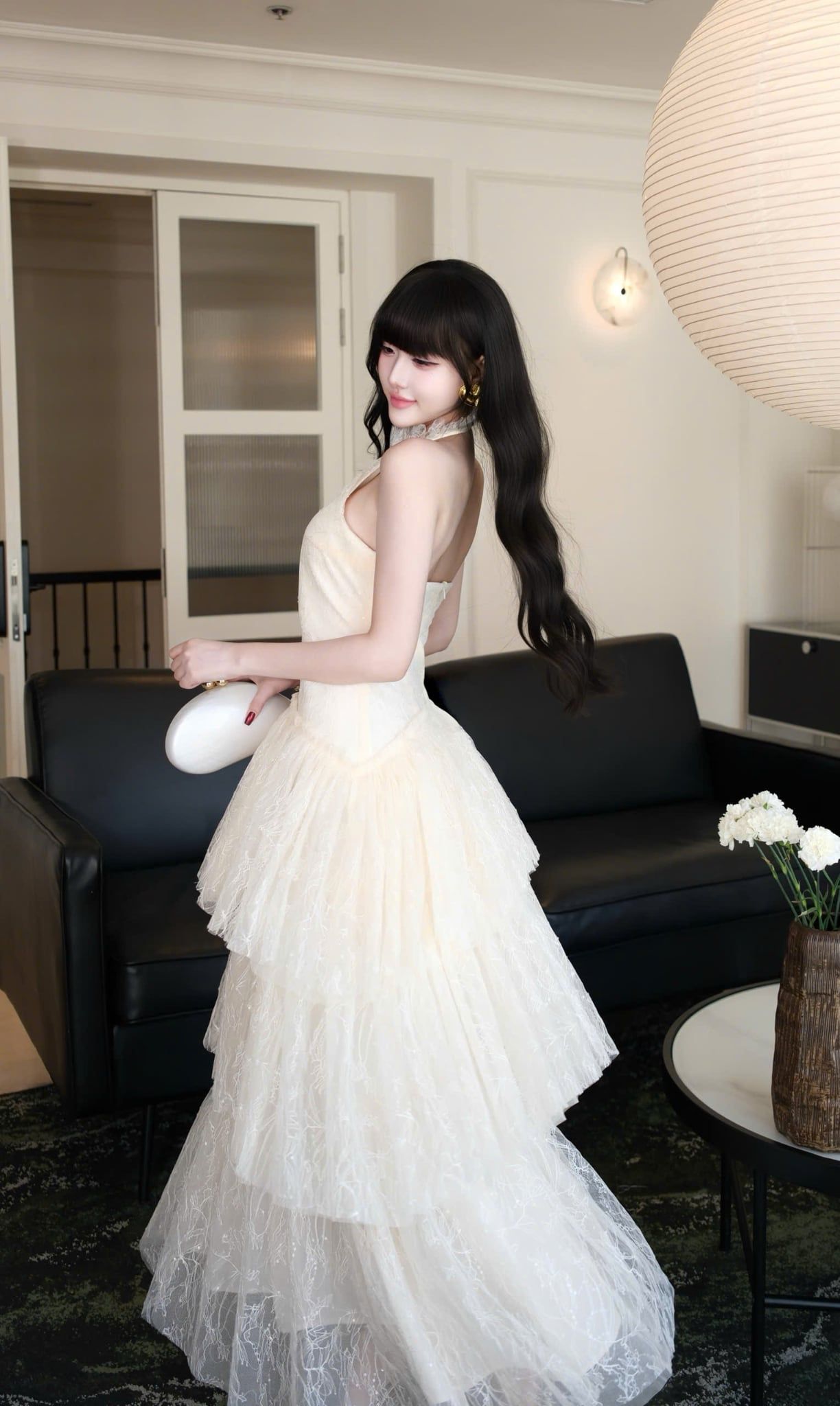 Đầm Cổ Yếm Ren Tầng