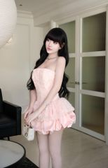 Đầm Cup Ren Tùng Bí