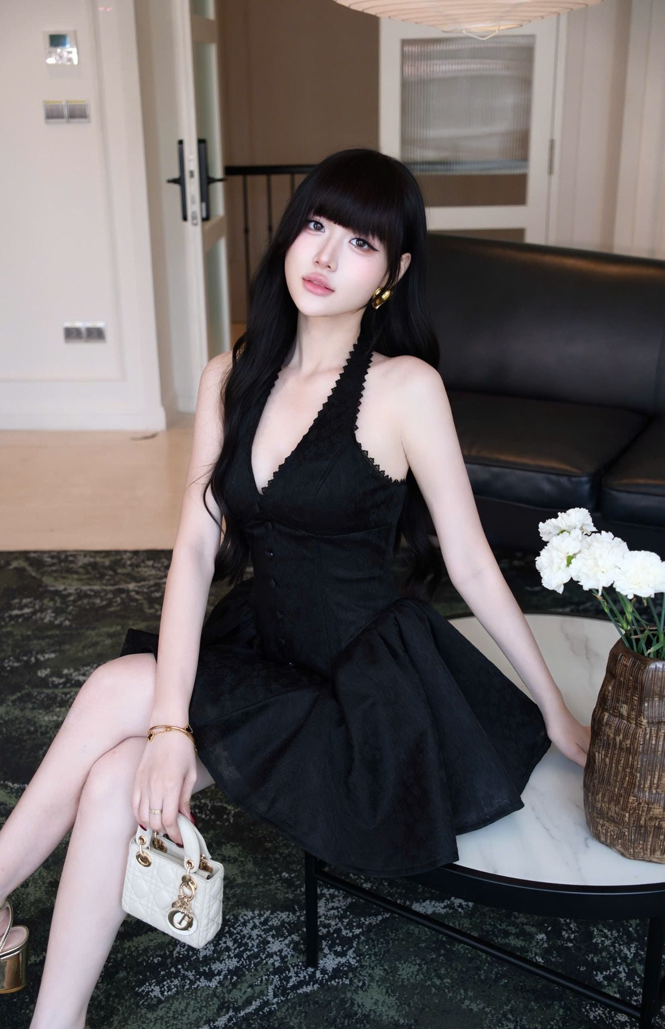 Đầm Yếm Ren Viền Bèo