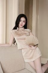 Set Lụa Tay Con Nút Bọc