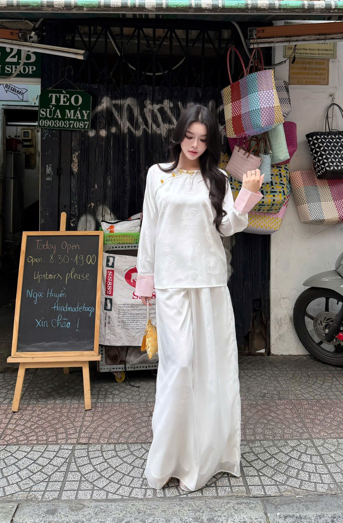 Áo Lụa TD Nút Kiểu