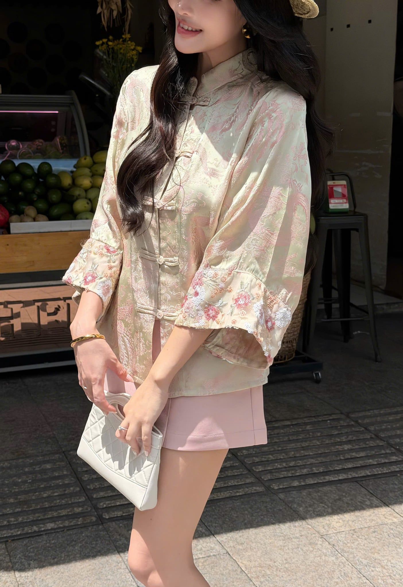 Áo Lụa Hạc Hoa