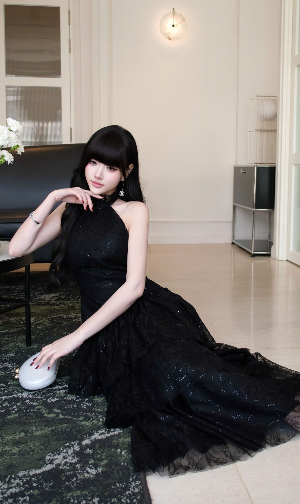 Đầm Cổ Yếm Ren Tầng