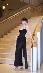 Đầm Lưới Xoắn Eo Kèm Hoa