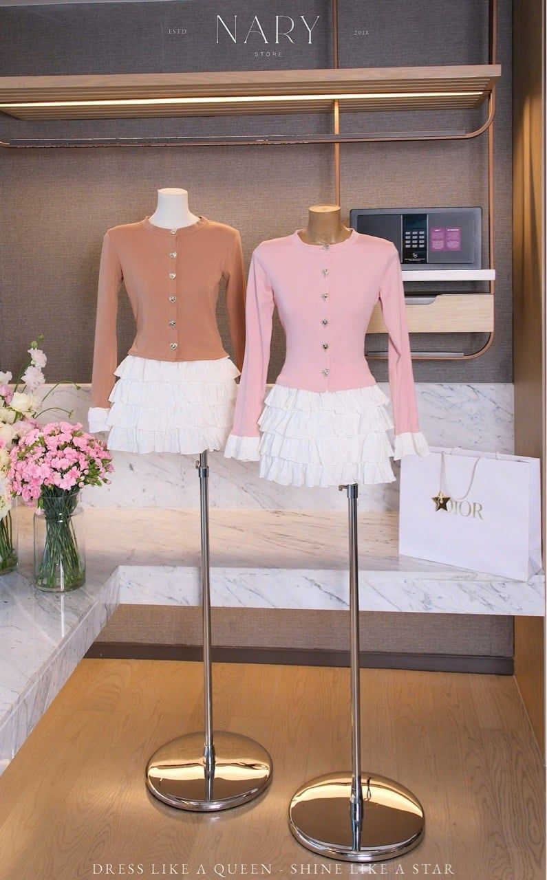 Set Áo Tay Loe Cv Xô