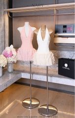 Đầm Yếm Chéo Dây Bèo Tầng