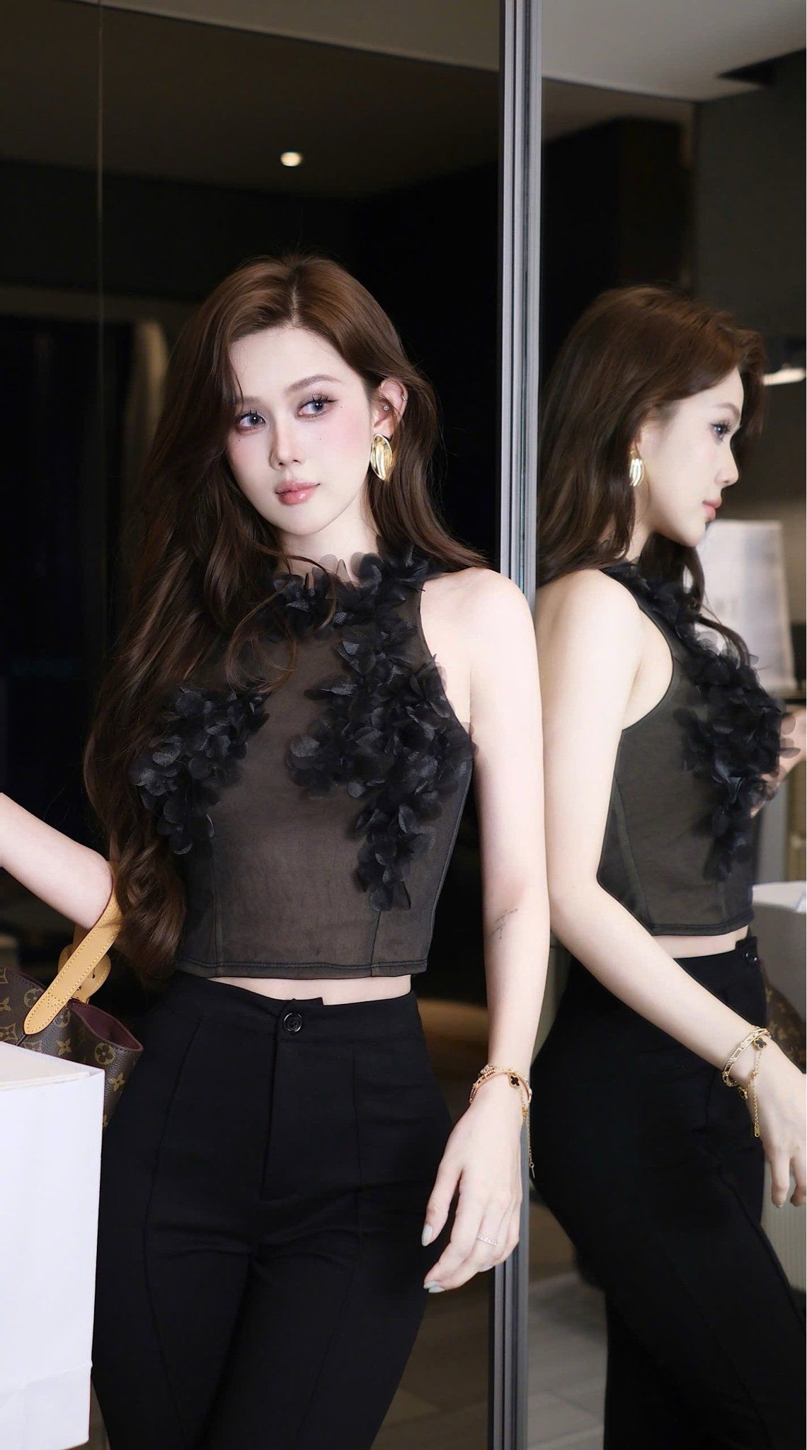 Áo Lưới SN Đính Hoa