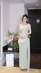 Đầm Lưới Xoắn Eo Kèm Hoa