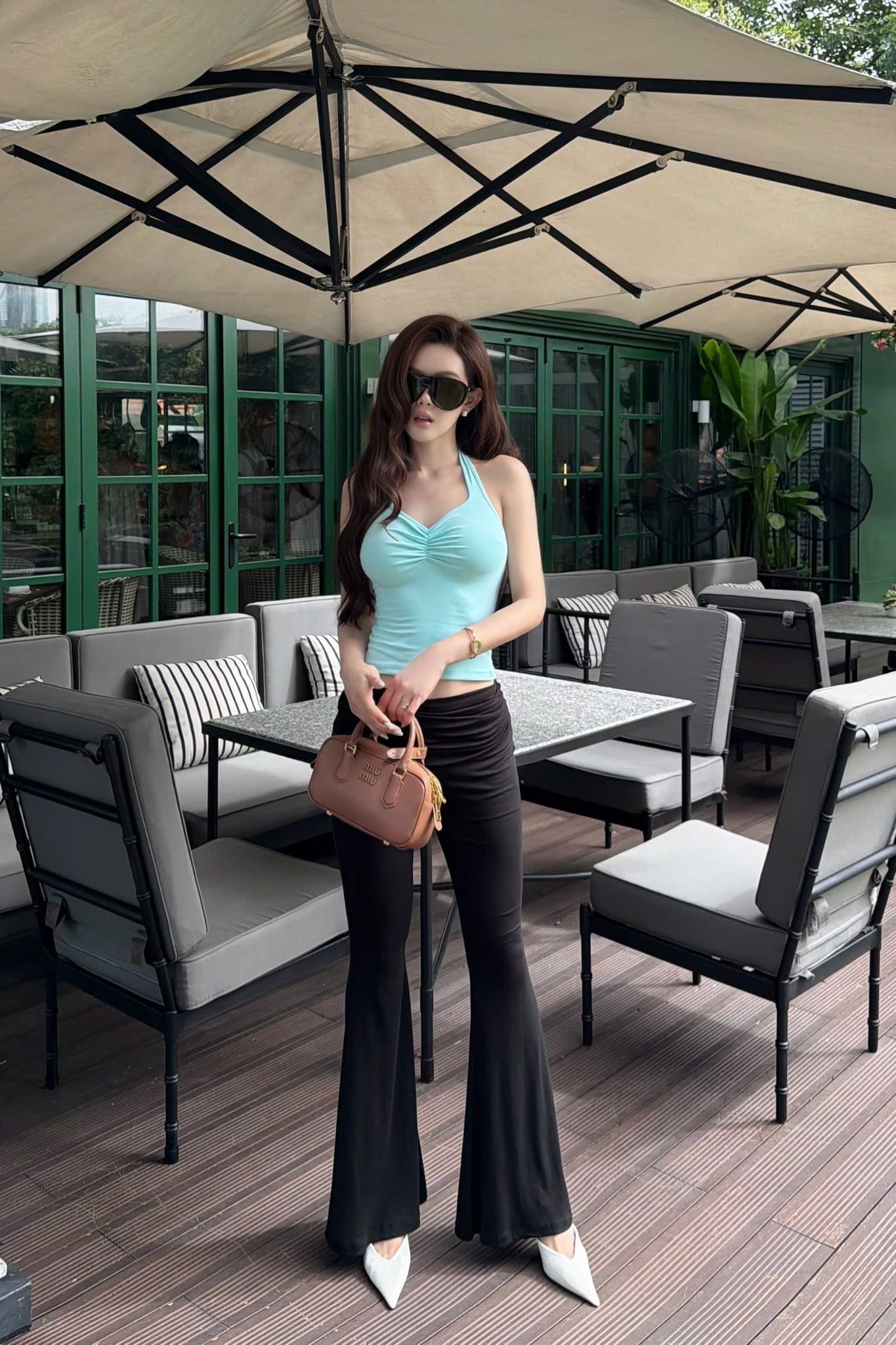 Set Yếm Quần Loe Lưng Nhún