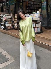Áo Lụa TD Nút Kiểu