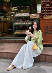 Áo Lụa TD Nút Kiểu