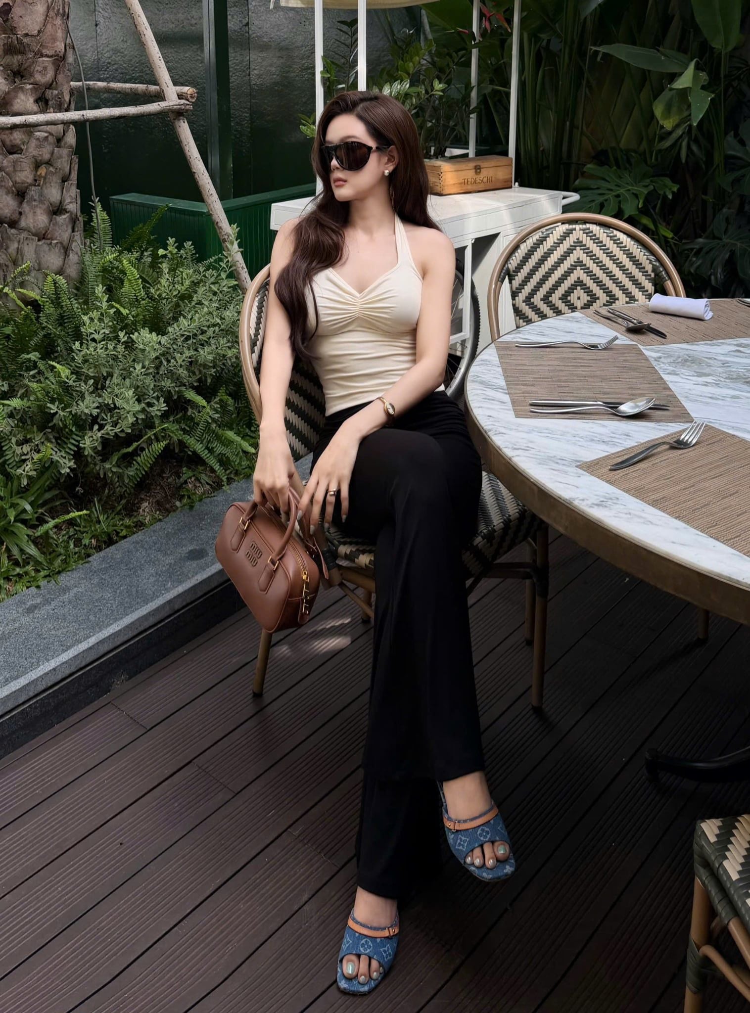 Set Yếm Quần Loe Lưng Nhún