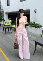 Set Sọc Áo Dây Quần Suông