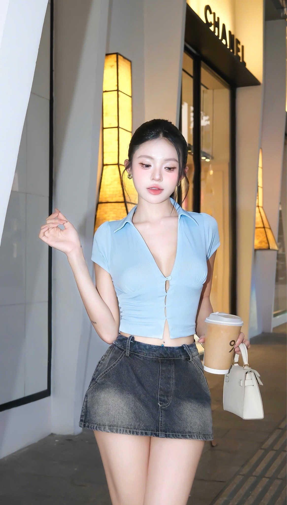 Áo Thun Cổ SM Tay Con