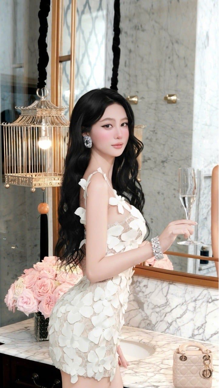 Đầm Ren Kết Hoa From A