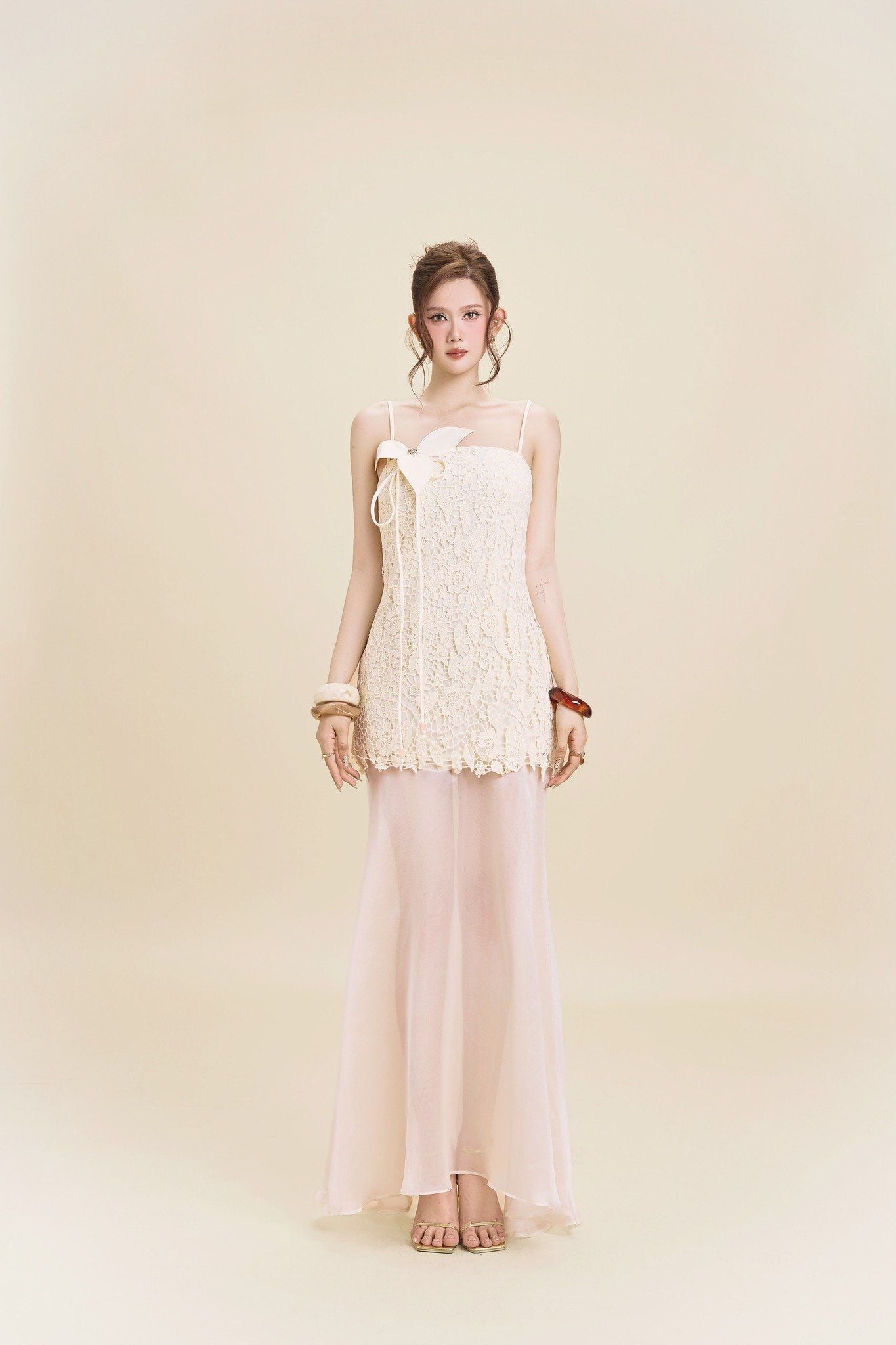 Maxi 2S Ren Hoa Phối Voan