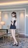Đầm Chấm Bi Viền Ren Đính Nơ
