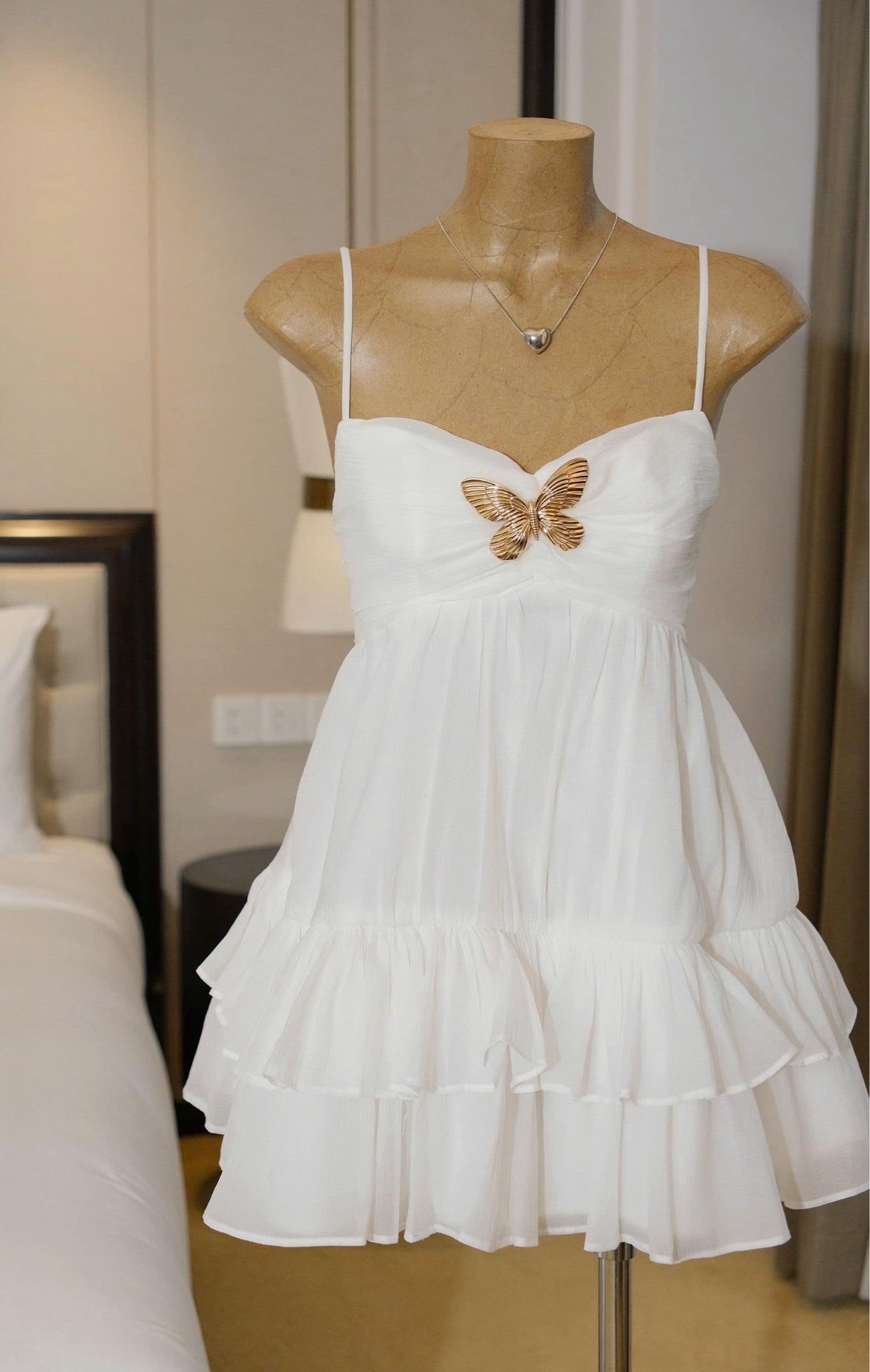 Đầm 2S Voan Xòe Kèm Charm